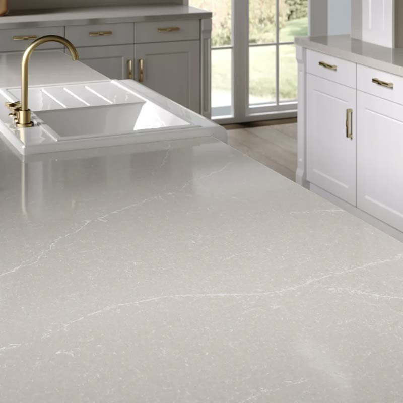 Plan de travail en Quartz Silestone® Desert silver